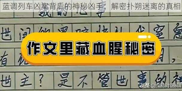 蓝调列车凶案背后的神秘凶手：解密扑朔迷离的真相